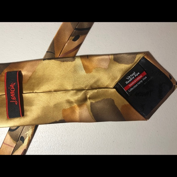 Jerry Garcia “Virtual” Patterned Silk Tie - Picture 3 of 3